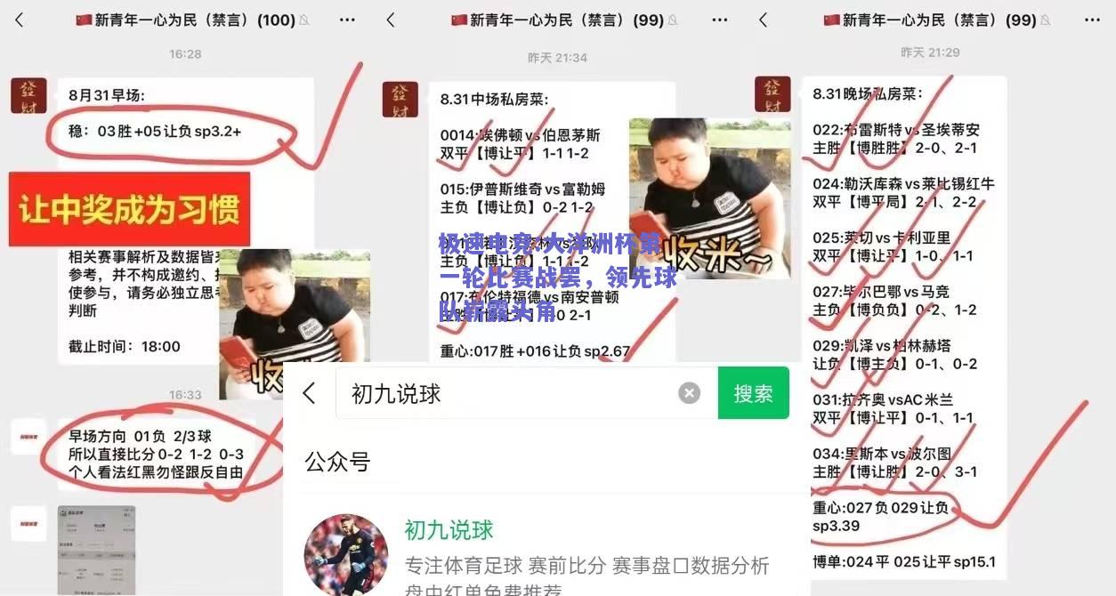 大洋洲杯第一轮比赛战罢，领先球队崭露头角